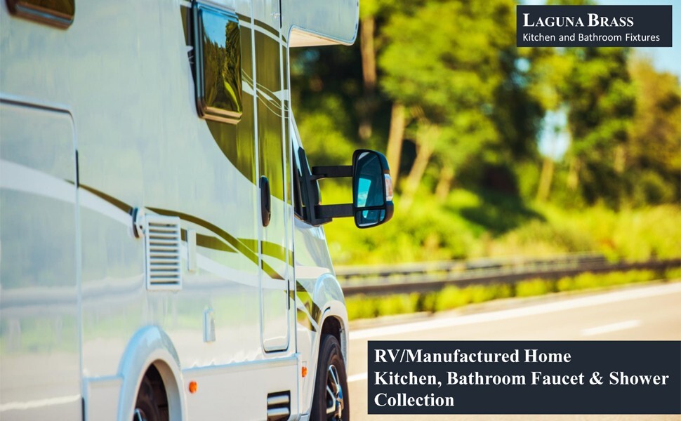 RV Two Handle Non-Metallic Centerset Lavatory Faucet Black Finish