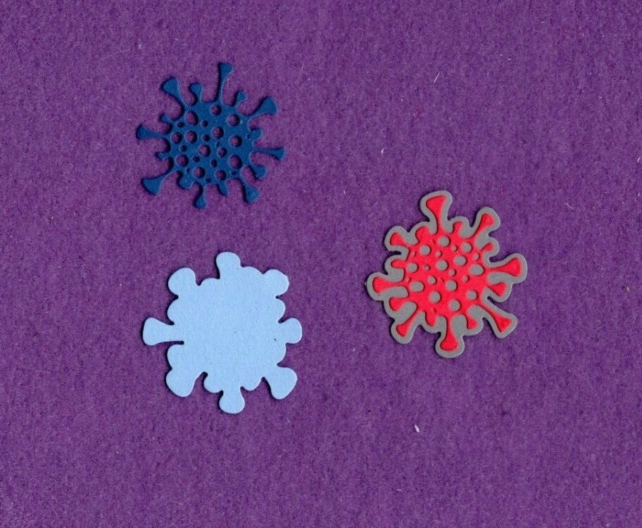 GERM # 1 with background die cuts scrapbook cards