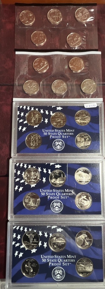 25 Diff Proof & Mint State Qtr Set: 2000 P&D, 2001, 06, 07 Proofs CLM10