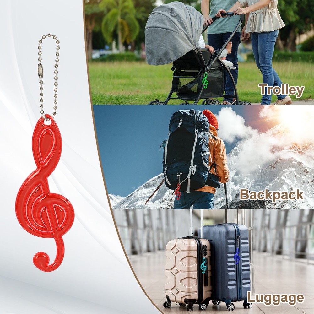 8 pcs reflective pendants 15x5.9 cm dark red