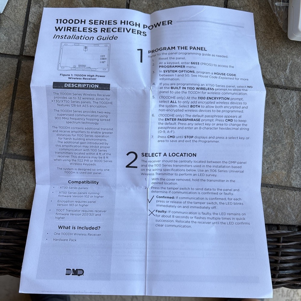 DMP 1100DH-W Wireless High Power Receiver