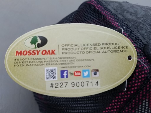Mossy Oak Cap Embroidered Hot Pink Logo Solid Panel Hunting Hat OSFM Camo