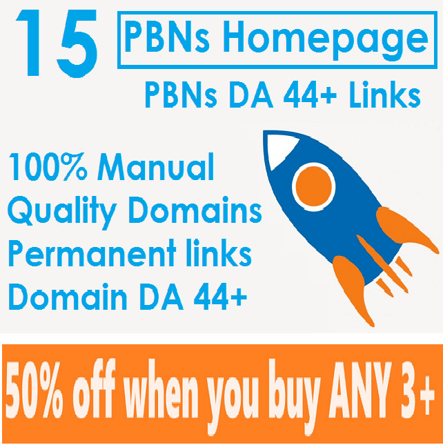 15 PBN DA44+ Homepage Permanent Dofollow Backlinks