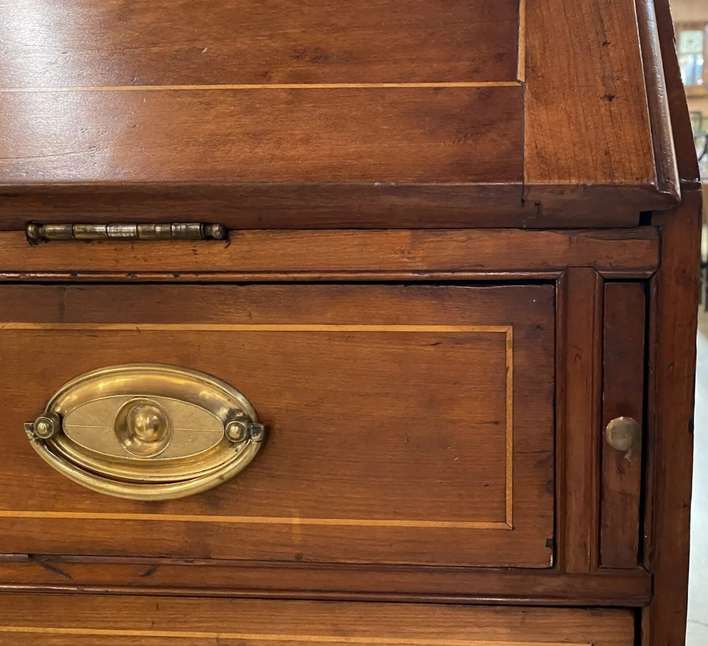 Federal Country Hepplewhite Cherry Standing Fall Front Desk with Compartments