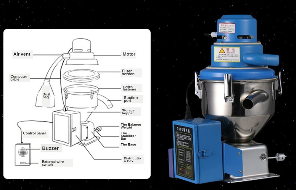 MF-300G Free-standing Vacuum Loader Automatic Feeding Machine Vacuum Feeder 220V