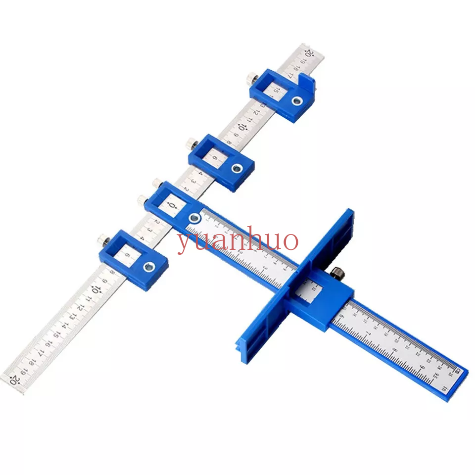Cabinet Hardware Jig Adjustable Punch Locator Handle Template Tools Drill Guide