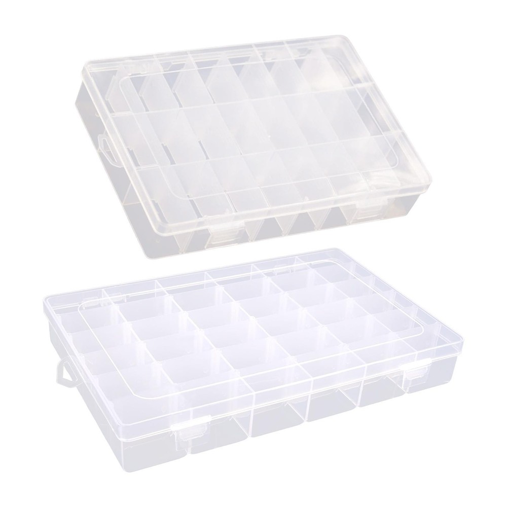 Sewing Thread Storage Box Grids Portable Empty Threads Spools Box for Crafts