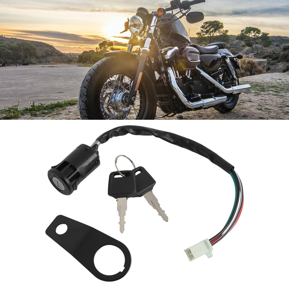 Motorcycle Ignition Switch with Holder Compatible with Multiple Brands