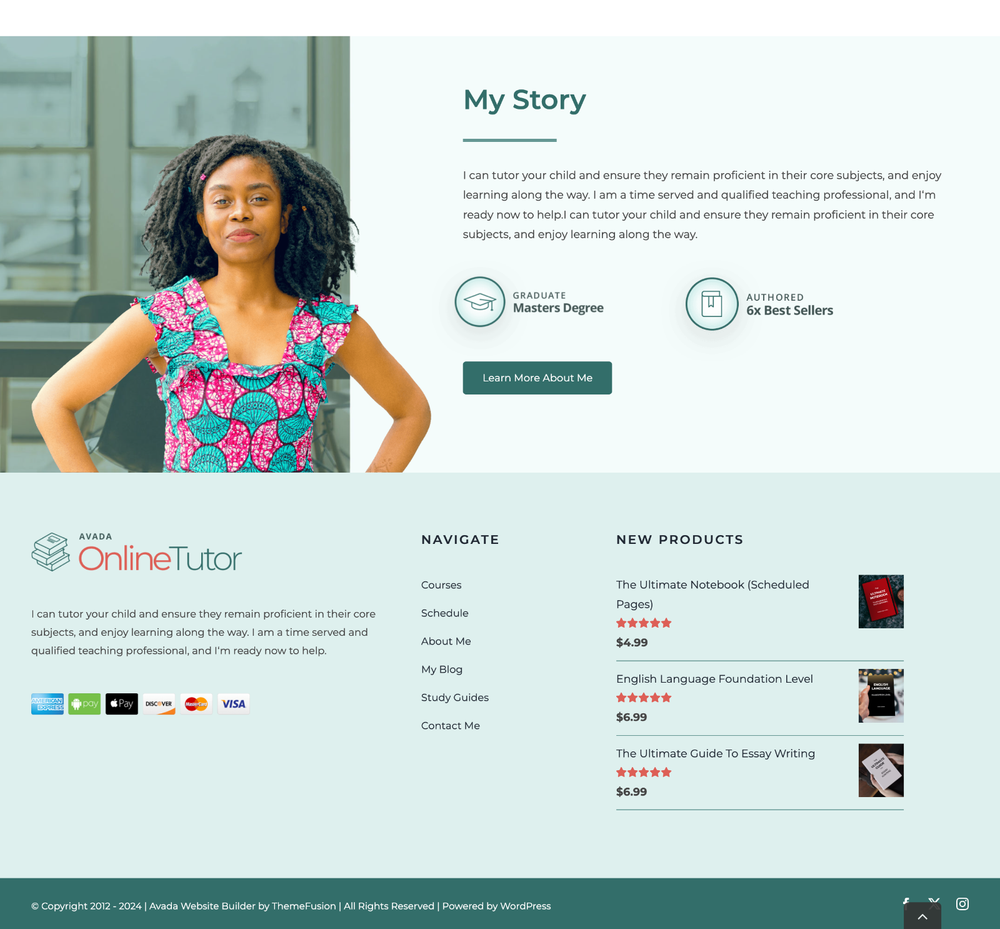 Online Tutor Website Design with Free VPS Web Hosting and Installation