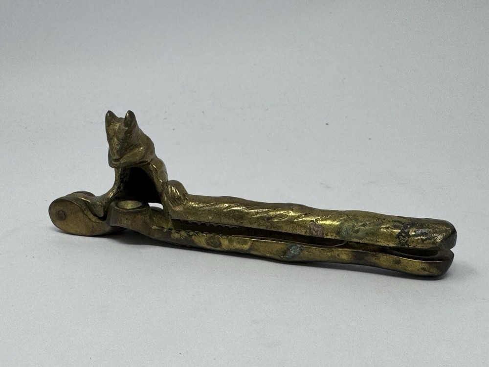Solid Brass Vintage Squirrel Nutcracker