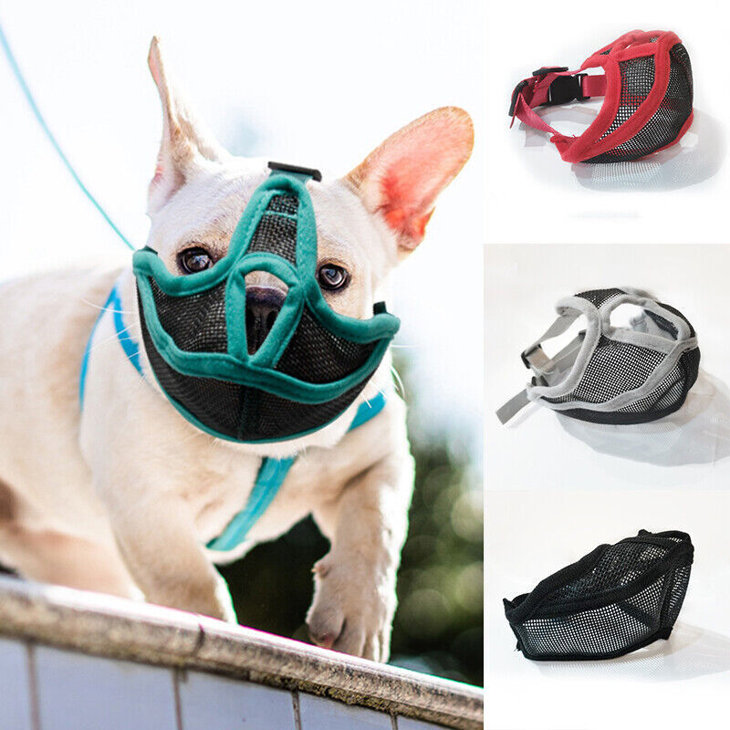 Dog Muzzle Anti Barking Bite Chewing Mesh Mask Training Small Large Breathable