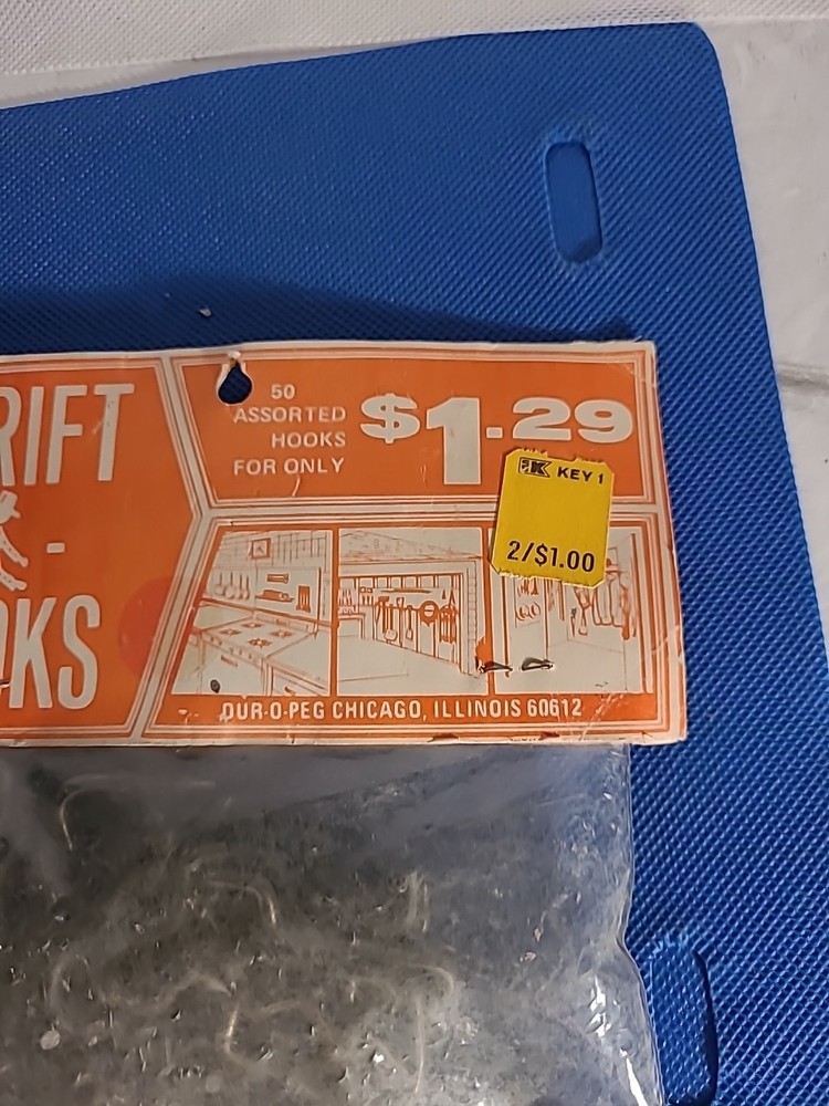 Vintage 50- Thrift Metal Hooks - Hardware. Unopened NOS