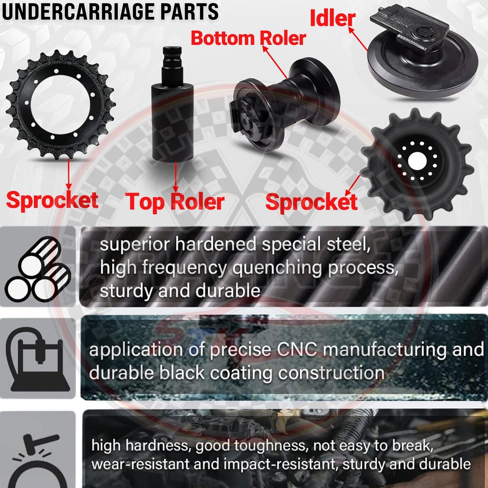 Bottom Roller For Fits CATERPILLAR CAT 302.4D Excavator Undercarriage