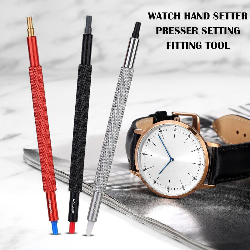 3pcs Wrist Watch Hand Fitting Installing Setting Setter Presser Repair Tool