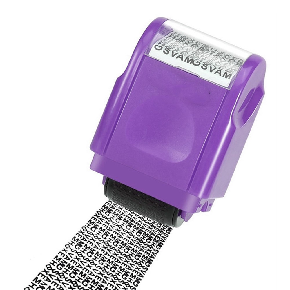 Portable Purple Roller Stamp Data Security Protection Theft Prevention ID Stamp