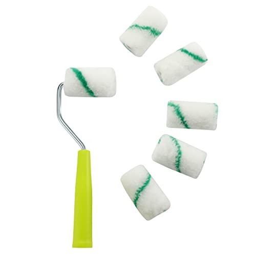 Paint Roller,High-Density Fabric Roller with Frame,Tray,Mini Paint Roller