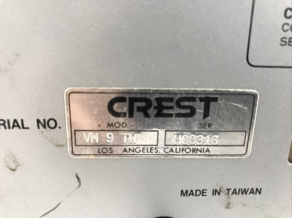 Vintage Crest VM-9-TW Television VM 9 TW