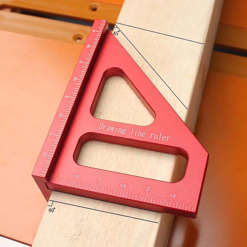 Versatile Multi-Angle Measuring Ruler - Essential Tool for DIY and Engineering