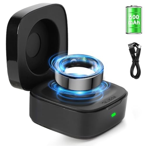 Wireless Charging Case Compatible with Oura Ring Gen 3 Size 7 Black - Gen3