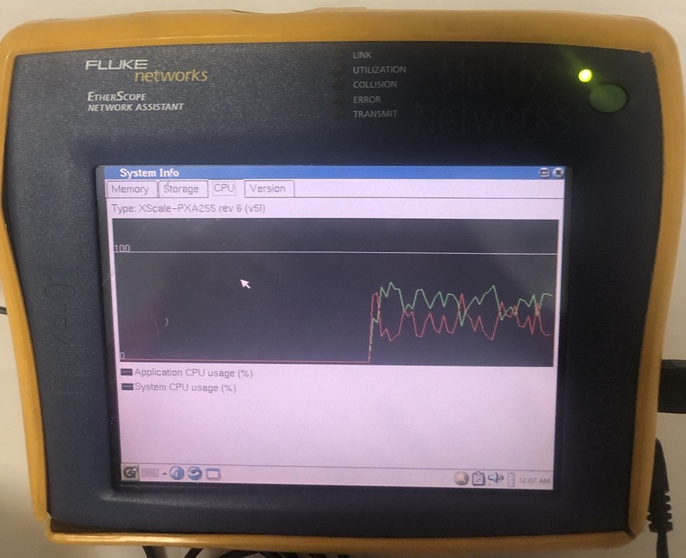 Fluke EtherScope Network Assistant-Tested Touchscreen not working,screen cracked