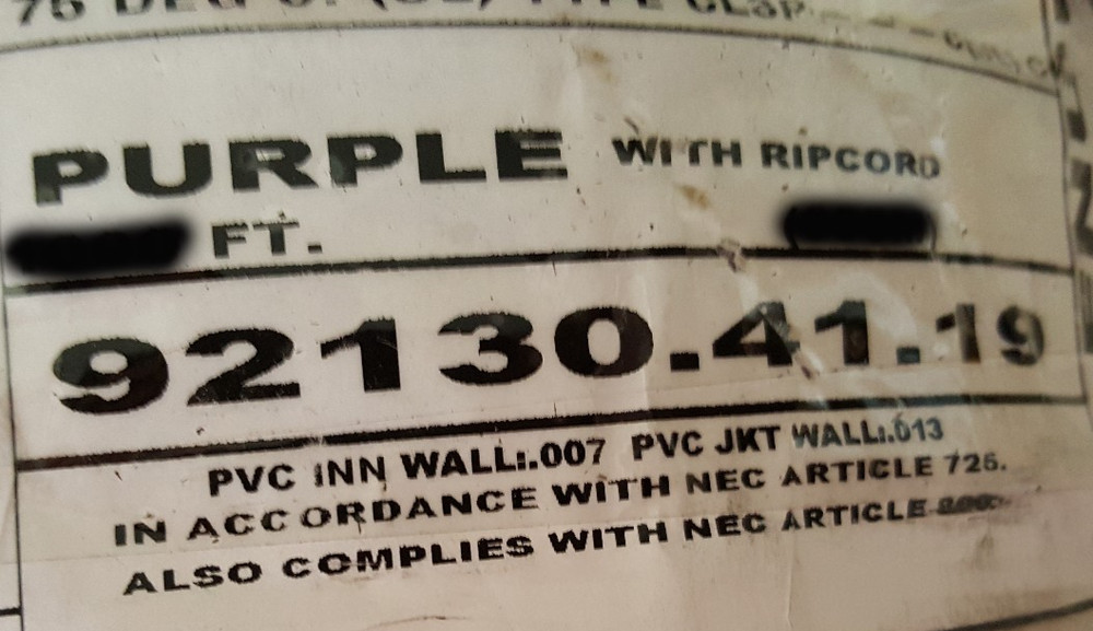 Carol 92130 18/2C Shielded BO Automatic Temperature Control Cable CMP Purp/100ft