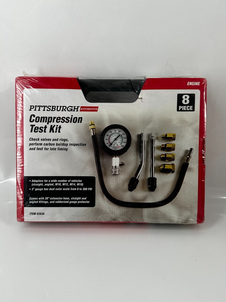 Pittsburgh Automotive 8pc Compression Test Kit 62638