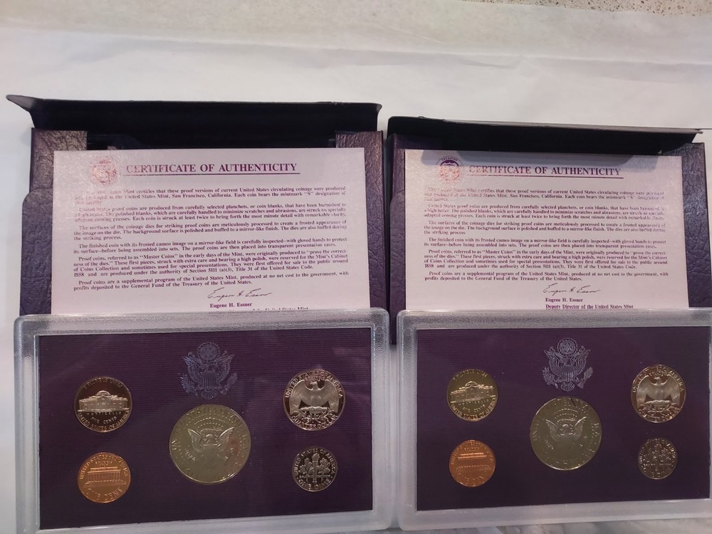 2 1992 United States Mint Proof Set Sets