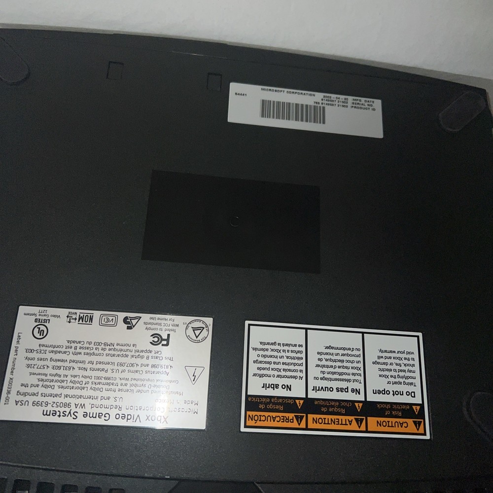 Original Microsoft Xbox Console - Disc Drive Not Reading- Powers On