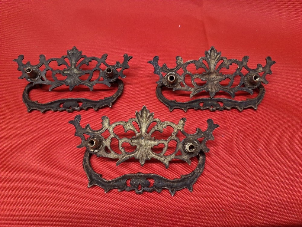 Antique Vintage Brass Drawer Pulls