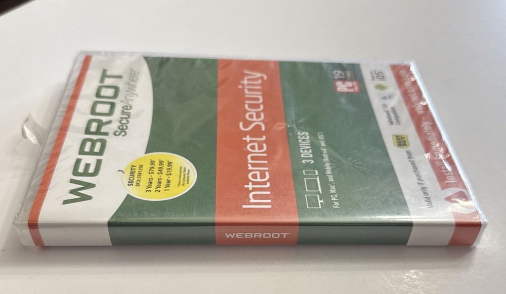 Webroot Internet Security With Antivirus For PC, Mac & Android - Windows 10 Comp