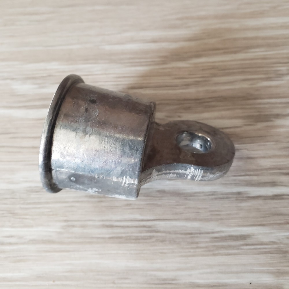 Chain Link Rail End Cap 2.44" L Galvanized Silver Aluminium.