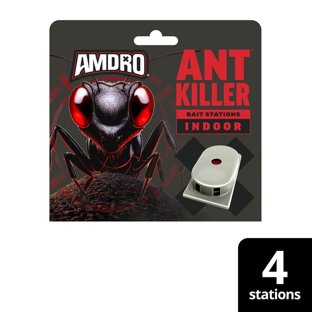 Amdro 4-Pack Ant Kills Ant Killer Bait Station, 4 Count Each Pack, Total: 16 🆕