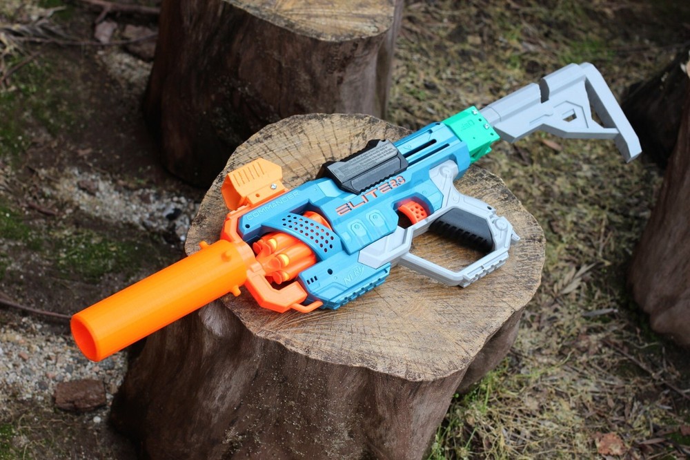 Flechette Barrel for Nerf Modulus - N-Strike Elite Rival Zombie Strike Mod