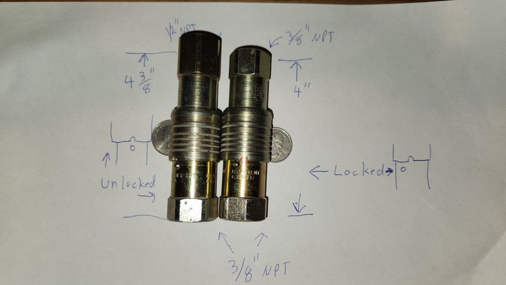2 sets of Snaptite  & Ferfecting Hydraulic High Pressure Coupling Quick Connect