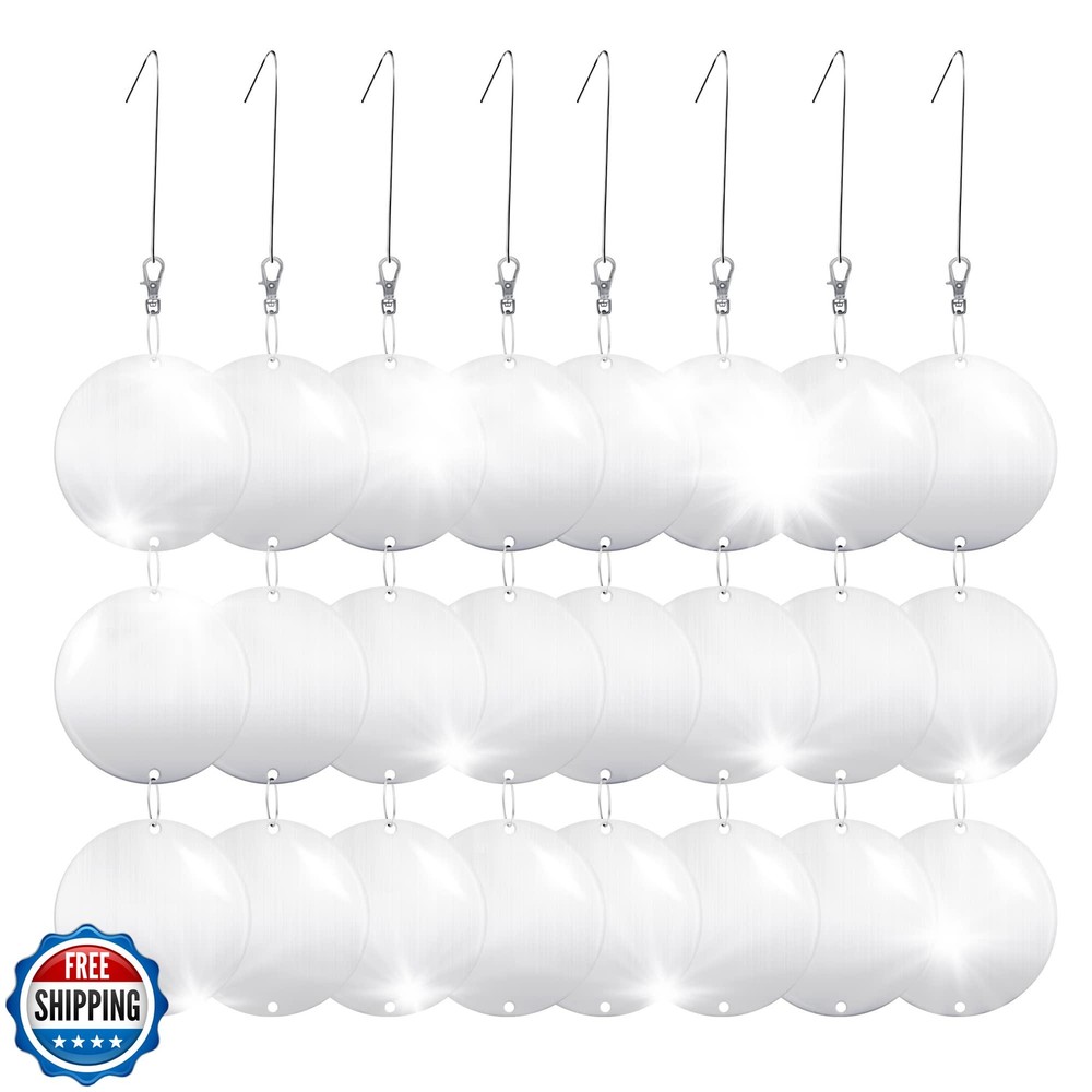 Hedoc Reflective Bird Scare Discs Set, 24PCS Large Double-Sided Bird Deterren