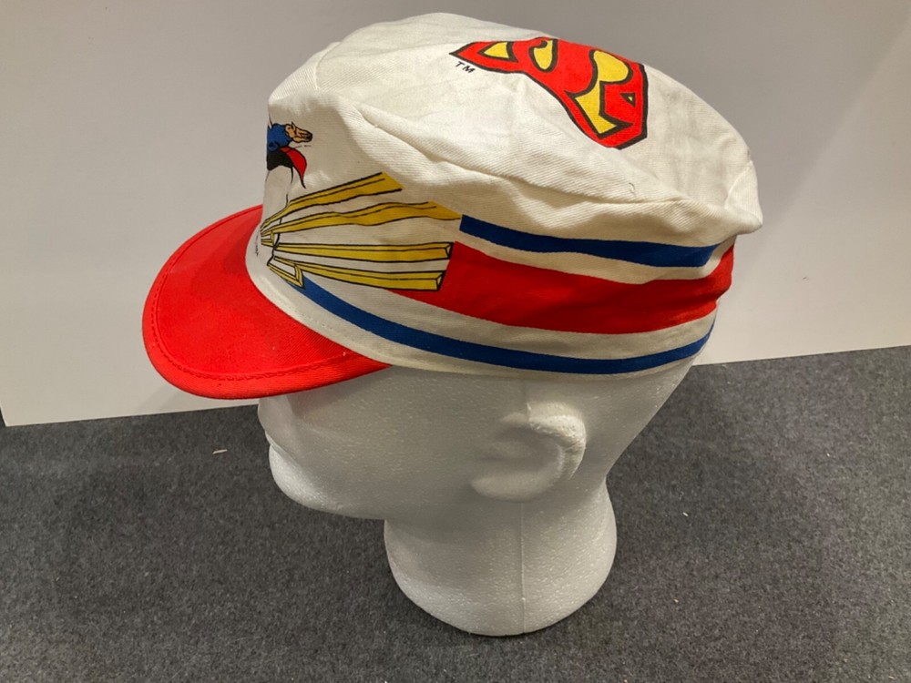 RARE 1984 DC COMICS SUPERMAN PAINTERS HAT CAP. EXCELLENT CONDITION.