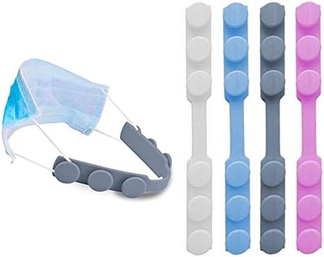 Extended Silicone Bands for Masks, Adjustable Ear Strap, 4 Colors
