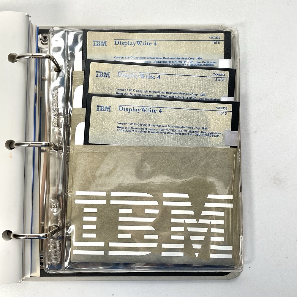 IBM PC Software DisplayWrite Series 4 Office Systems Family 5.25” Diskette