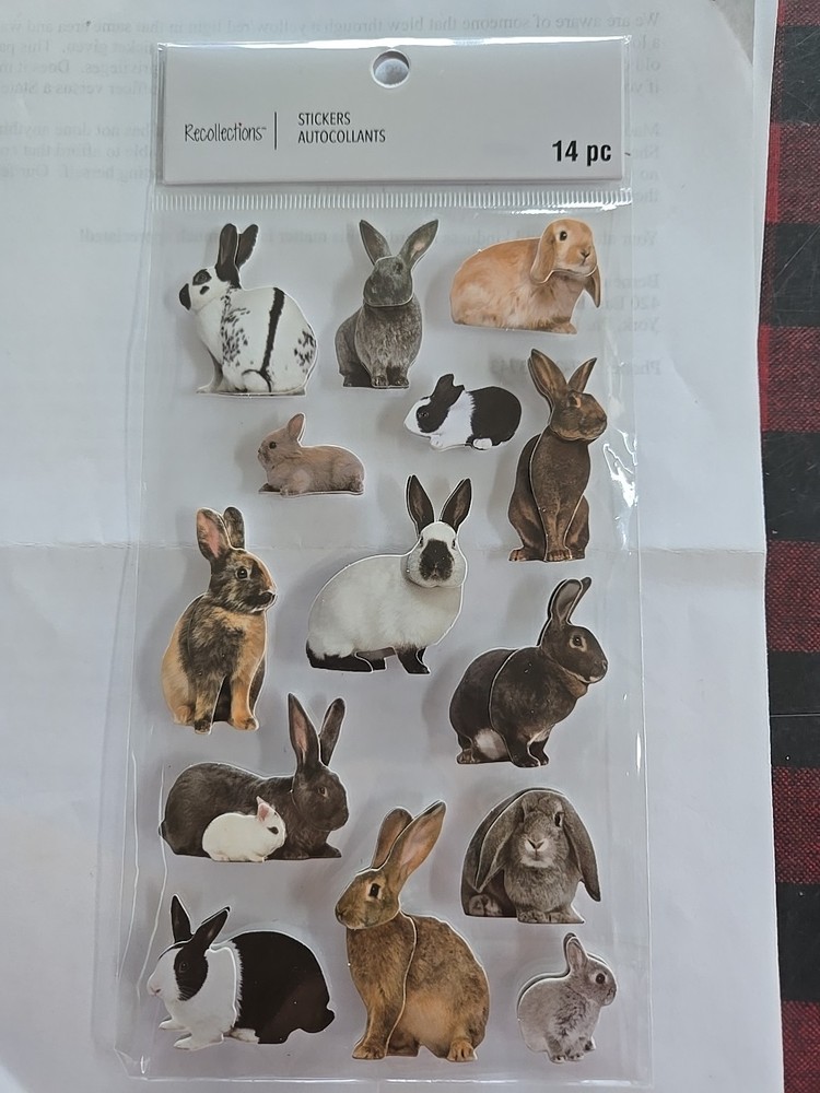 Recollections RABBITS 🐇 Scrapbooking Stickers