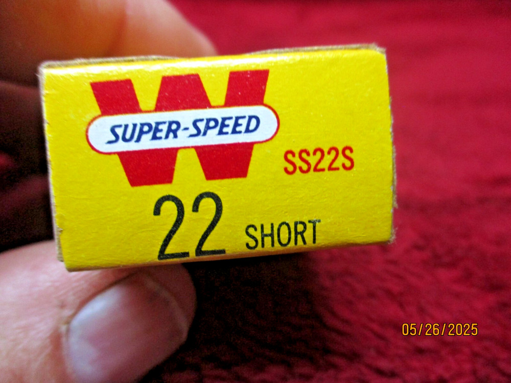Vintage Winchester, SUPER -SPEED 22 Short, Ammo Box, (EMPTY)
