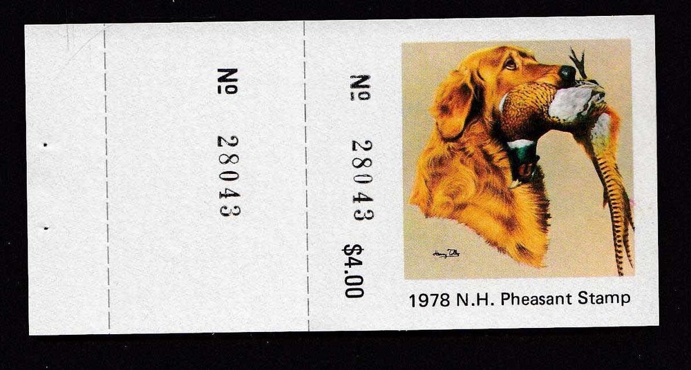 1978 NEW HAMPSHIRE - State Pheasant Stamp - Mint Never Hinged  NH *HUNTER TYPE*