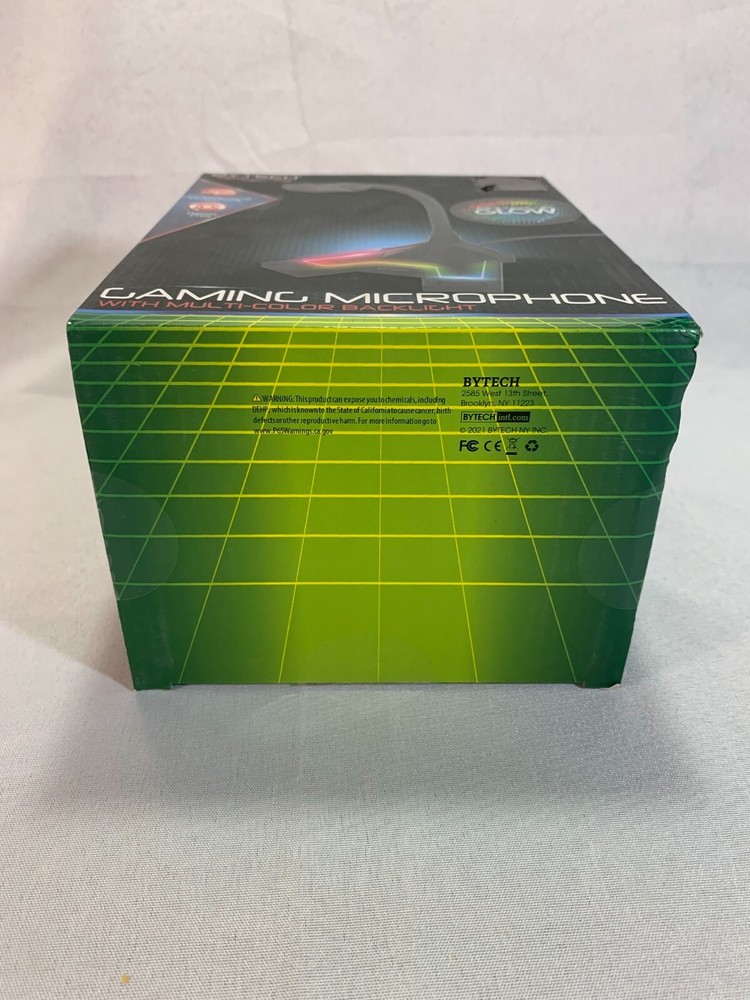 New Bytech Adjustable Gaming microphone - new- Multi Color Backlight Hands Free