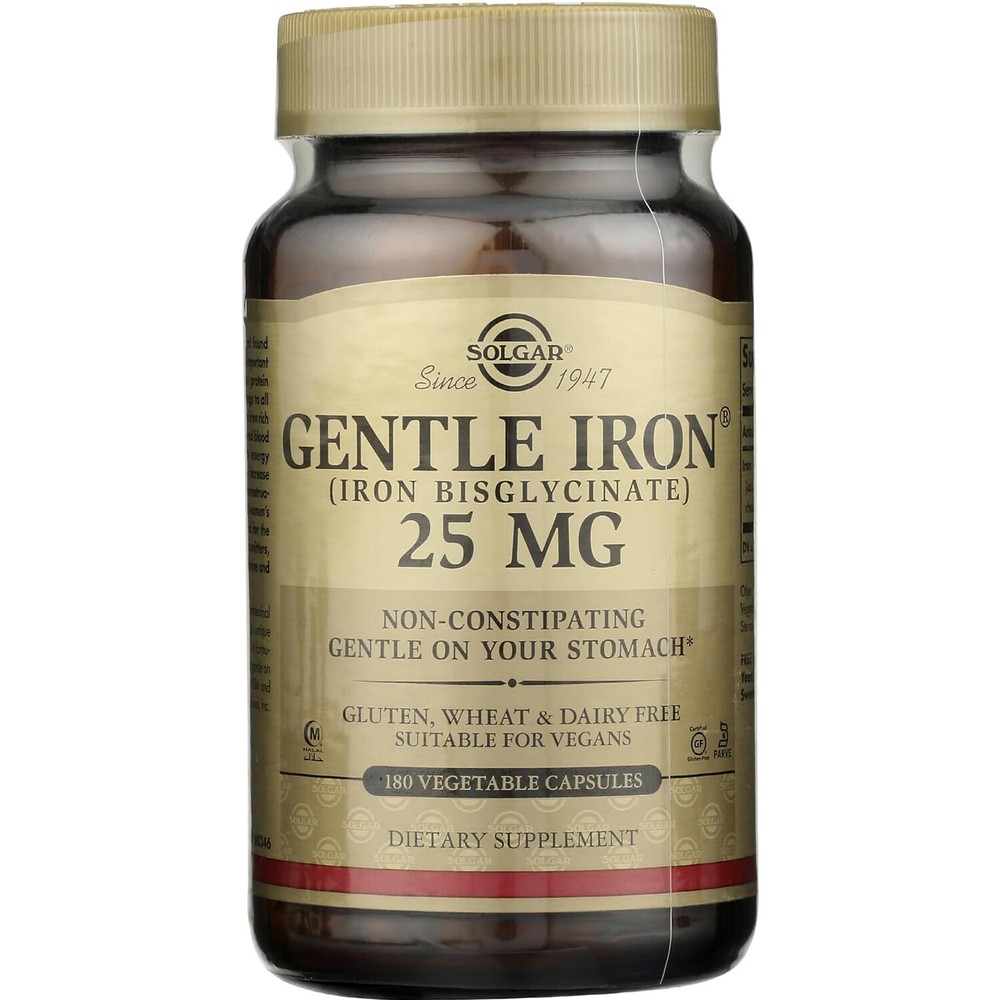 Solgar Gentle Iron, Ideal for Sensitive Stomachs, , 180 Count