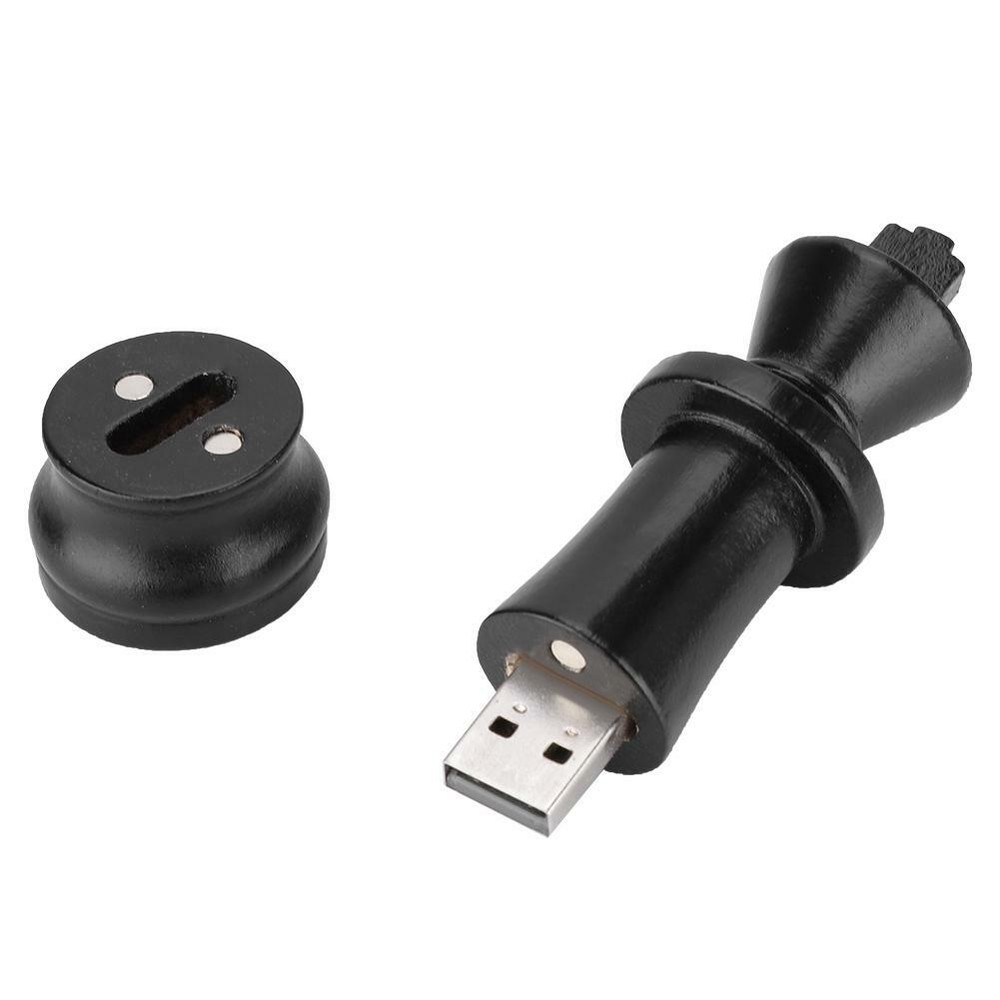 Black Wooden Chess Data Storage USB 2.0 Flash Drive U Memory Disk USB1.1 16GB