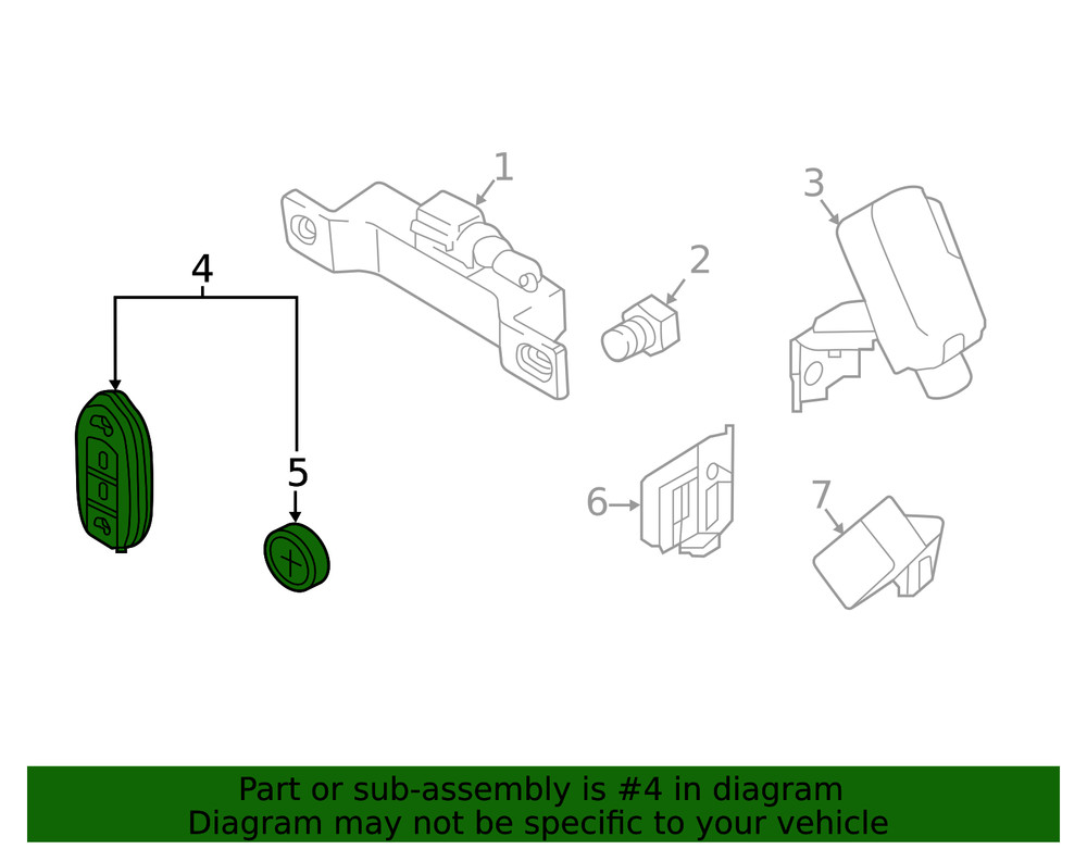 Genuine Nissan Keyless Entry Transmitter 285E3-9BU1A