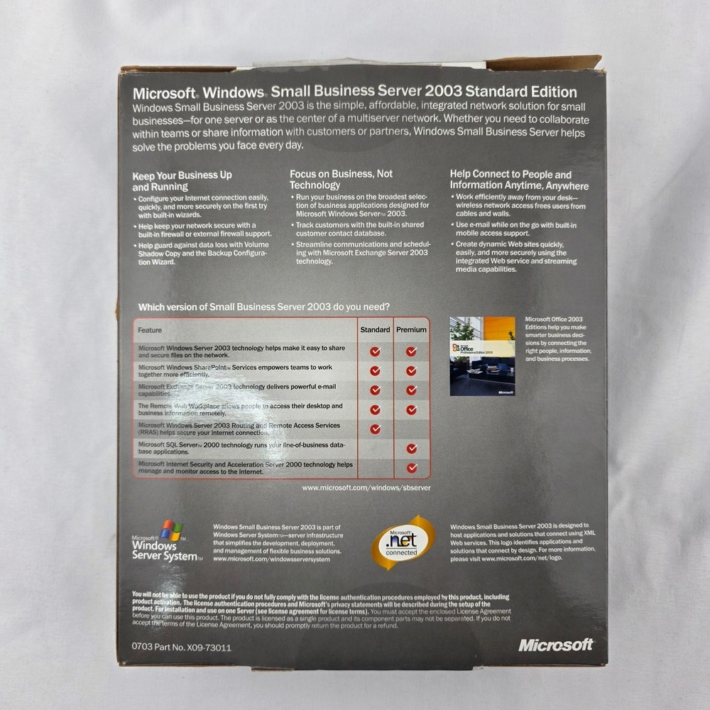 Microsoft Windows Small Business Server 2003 Standard Edition w/ Product Keys