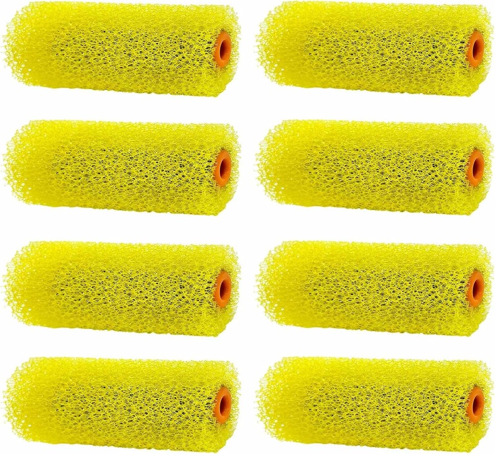 8 Pcs Textured Paint Roller Covers, 4 inch Medium Foam 4",8pcsMEDIUM