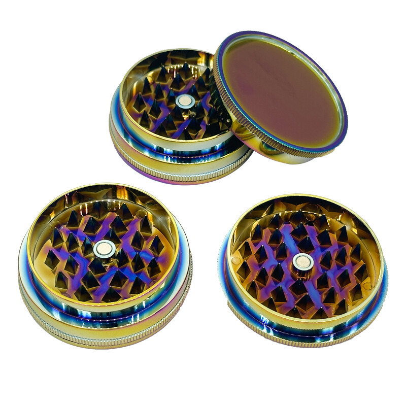 53mm Color Plastic Material Grinder 2-Layer Smoke Grinder Herb Grinding