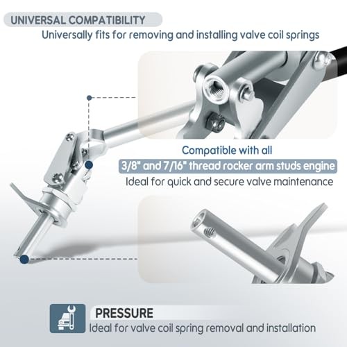 66784 Valve Spring Compressor Tool Universal for 3/8" & 7/16" Studs, Quick
