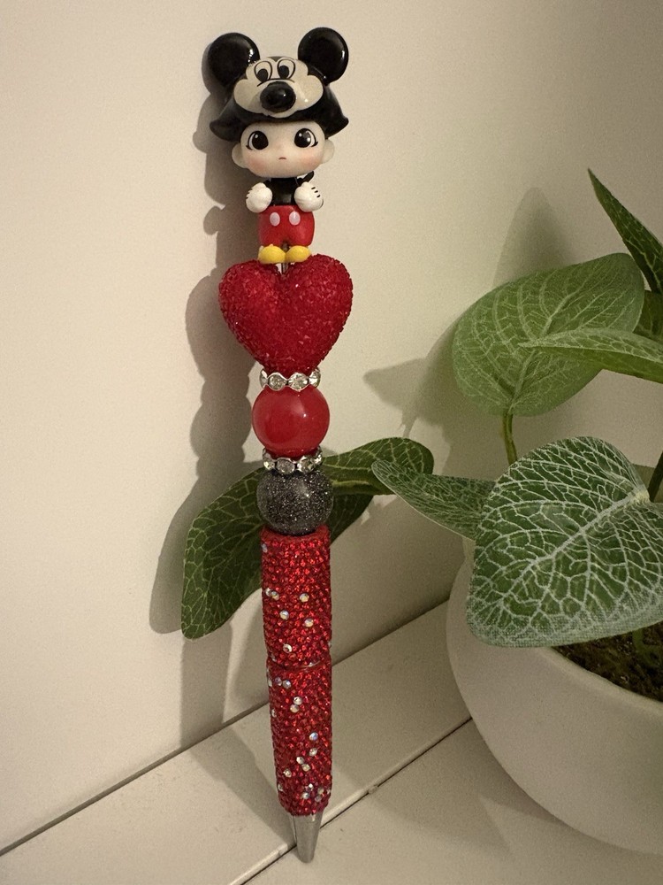 Boy Mouse PM Beaded Rhinestone Pen